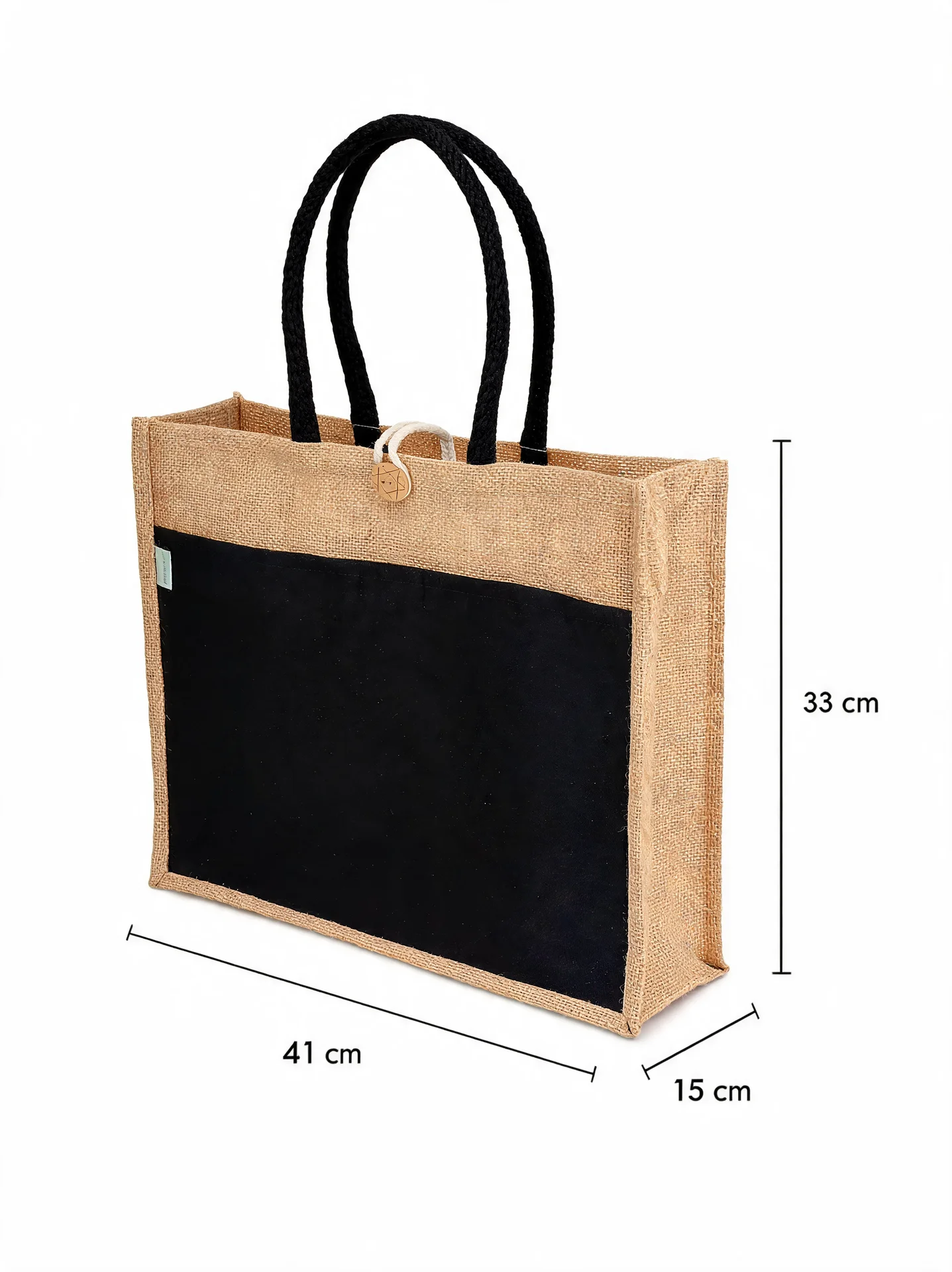 Jute canvas bag 225gsm BLACK