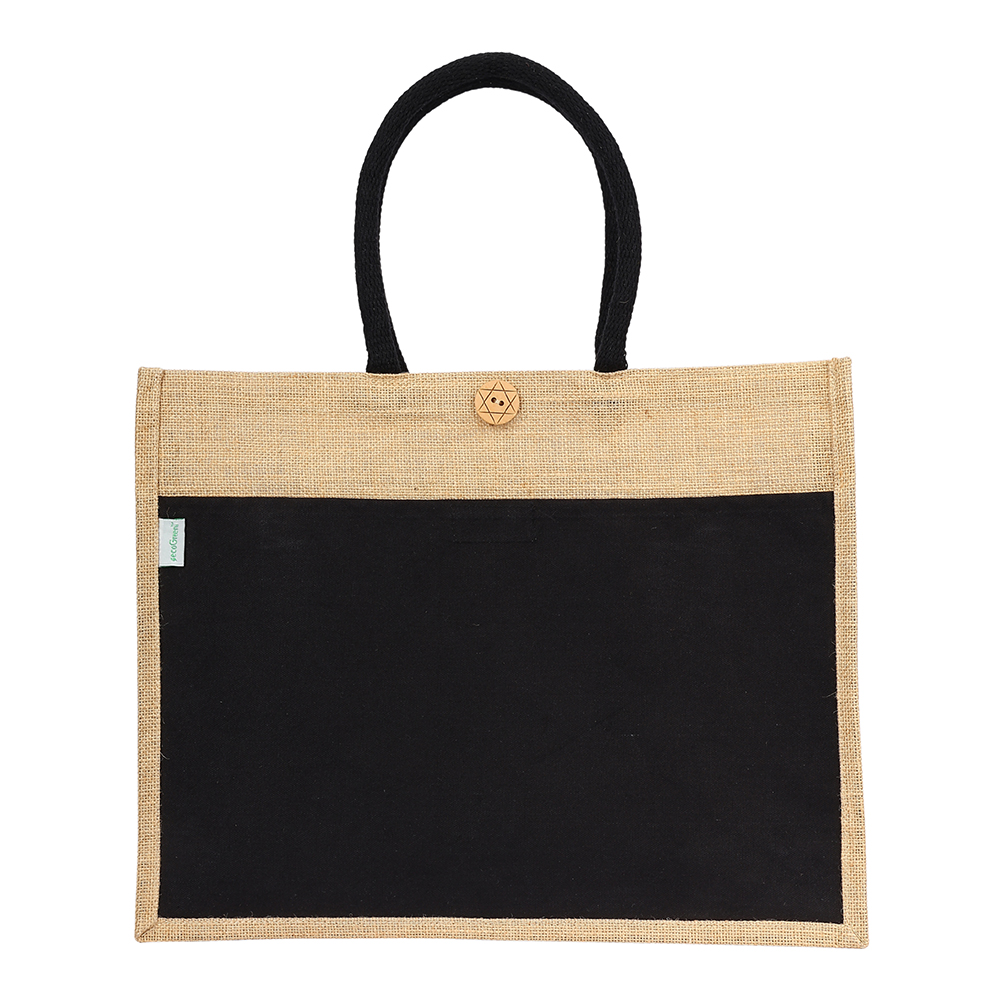 Jute canvas bag 225gsm BLACK