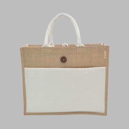 [EGJT4002WH] Jute Canvas Bag 225gsm WHITE